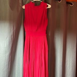 Red pleated Nannette Lepore dress size 14